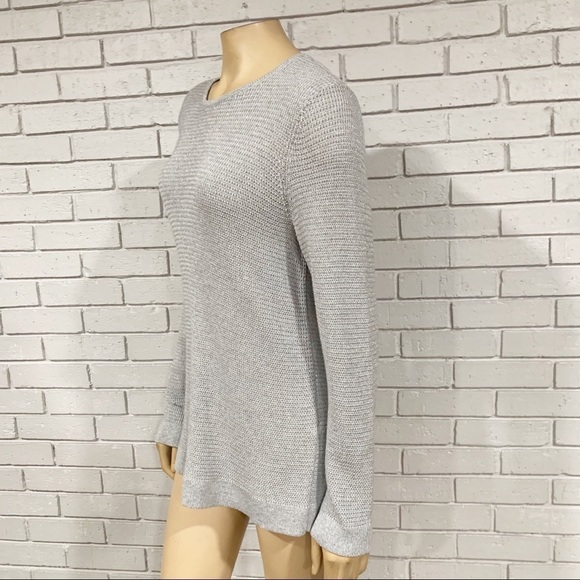 Eileen Fisher Women’s Gray Shimmer Sweater - Picture 4 of 10
